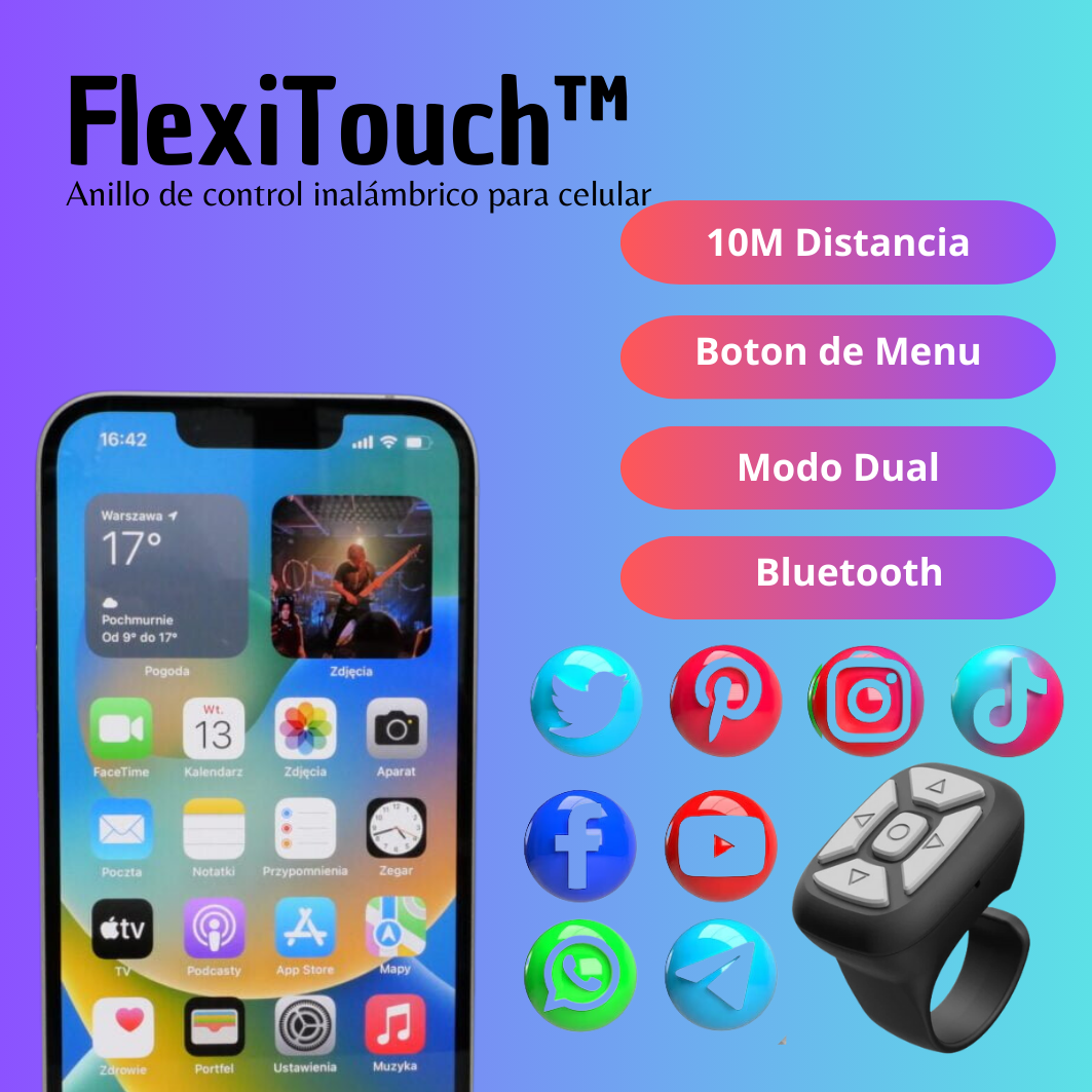 FlexiTouch™ el anillo de control inalámbrico para TikTok